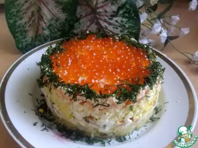 Салат семга под лисьей шубой