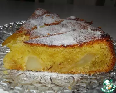 Грушево-миндальный пирог-пудинг