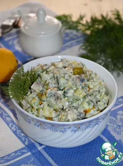 Картофельный салат с сельдью "Простой"