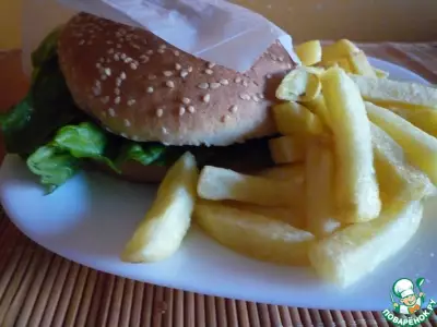 Гамбургер на гриле