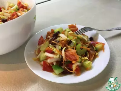 Овощной салат с фасолью "Дамский идеал"