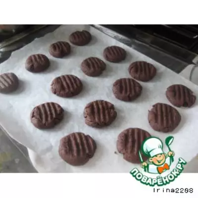 Шоколадно-малиновое печенье