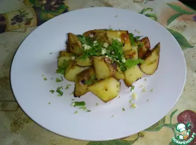 Печеный Картофель с зеленью в соевом соусе