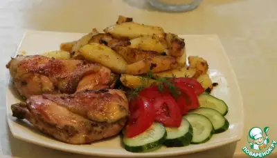 Курица и картошка с чабрецом