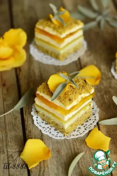 Французский торт с апельсином и шалфеем