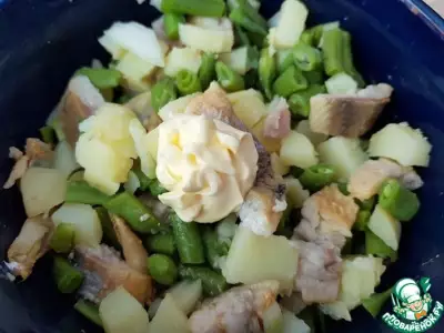 Салат с сельдью и картофелем