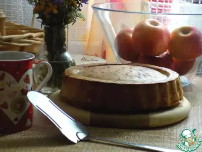Яблочный пирог с добавлением овсянки