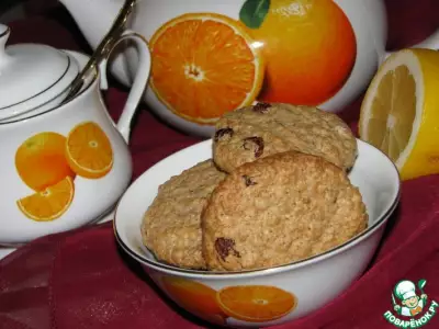 Овсяное печенье с изюмом и орехами