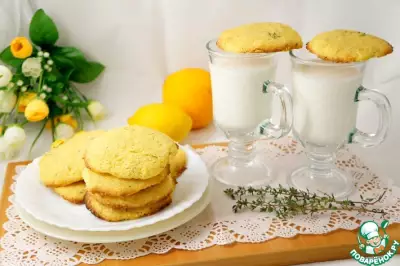 Кукурузно-лимонное печенье с тимьяном и перцем