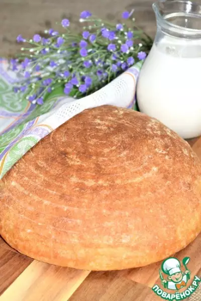 Белый хлеб на простокваше ночной