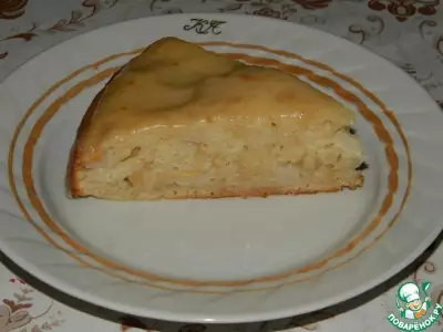 Грушевый пирог в сливочной помадке
