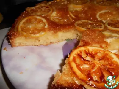 Перевернутый лимонный пирог с карамелью