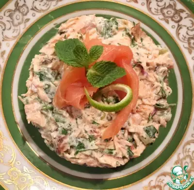 Нежный салат с лососем "Любимому"