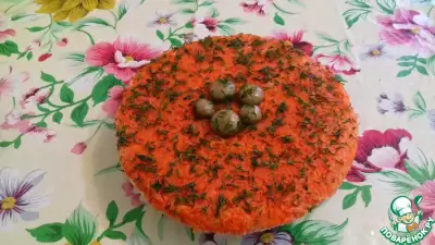 Cлоеный салат с грибами "Лисичка"