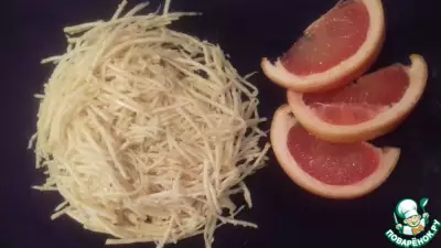 Салат из корня сельдерея с кунжутом