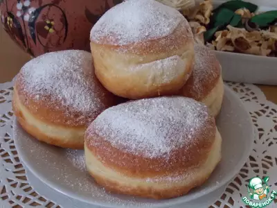 Польские пончики с вареньем