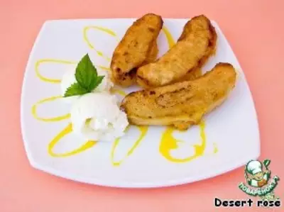 Десерт «Бананы в кляре»