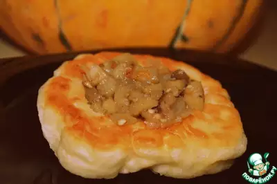 Пончики с баклажаново грибной начинкой
