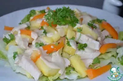 Курино-ананасовый салат