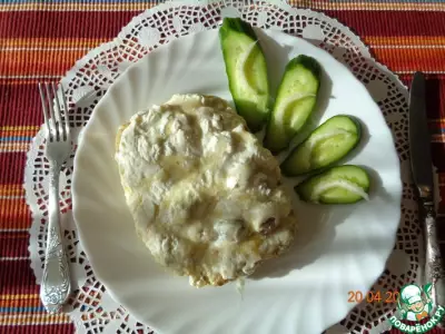 Мясные плошки с грибами