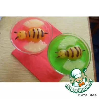 Творожно-желейный десерт Пчелка