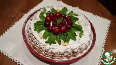 Творожник праздничный вишнёво-черешнево-миндальный