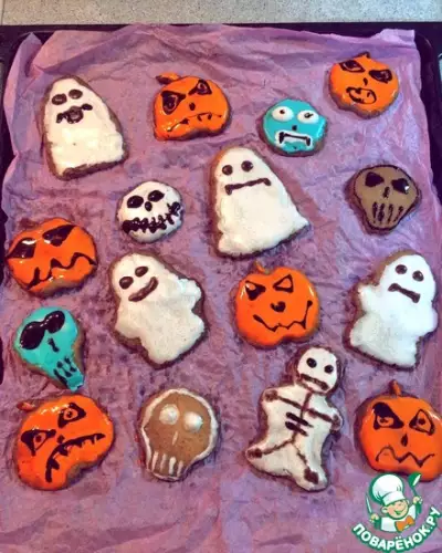 Песочное печенье на Хеллоуин