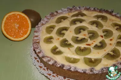 Творожный тарт с киви и имбирем