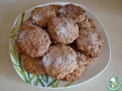 Печенье с хурмой и грецкими орехами