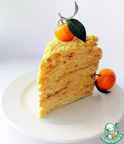 Торт "Наполеон" со вкусом крем-брюле