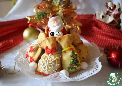 Постное печенье «Мешок Деда Мороза»