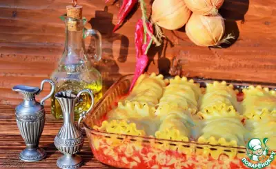 Лазанья-рулоны с начинкой из цукини с сыром