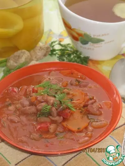 Фасолада-постный Греческий суп