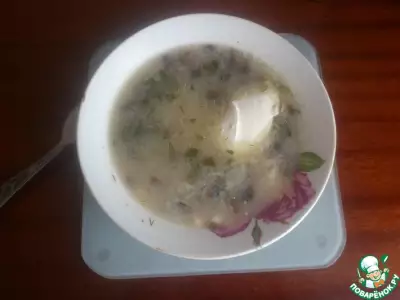 Грибной суп с плавленным сыром