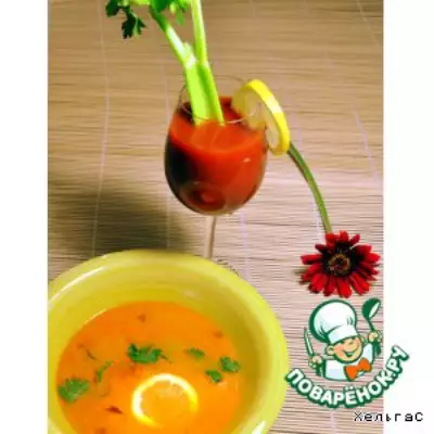Морковный суп с лимоном и имбирем