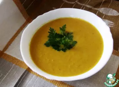 Морковный крем-суп с кориандром