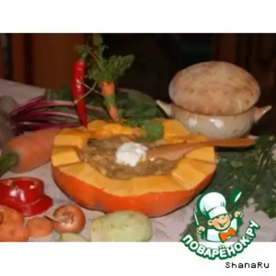 Закуска из мяса, сыра и овощей