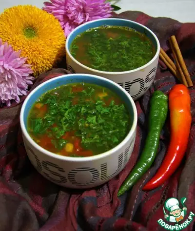 Суп с машем и томатами