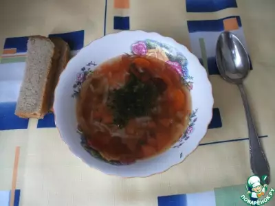 Овощной суп с фасолью и рисом