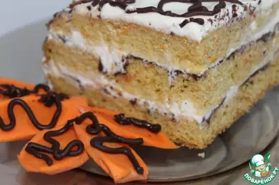 Майонезно-морковно-творожный торт "Искушение"