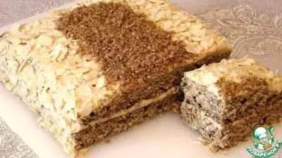 Овсяно-медовый пирог-торт с бананами