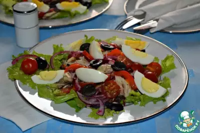 Салат со скумбрией а-ля "Нисуаз" фото