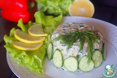 Салат с копченой рыбой