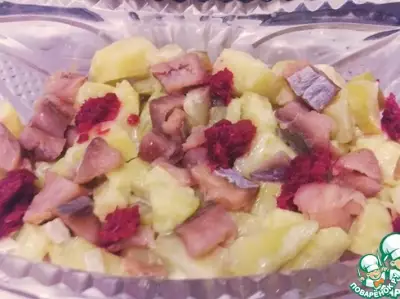 Салат из рыбы с картофелем и хреном