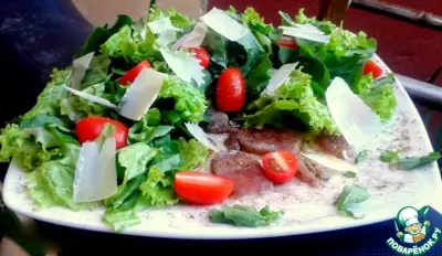 Карпаччо-салат из свежего тунца