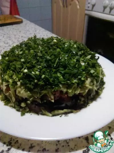 Салат-торт по мотивам японских роллов