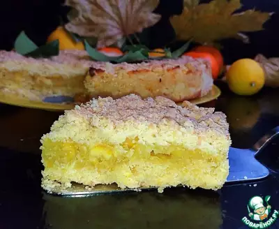 Песочный апельсиново-лимонный пирог "Теплая осень"