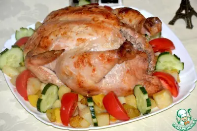 Курица, жаренная по-нормандски
