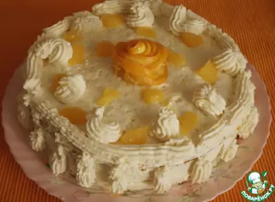 Морковно-апельсиновый пирог-торт "Рыжий львенок"