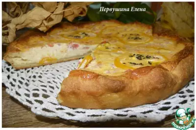 Пирог с сырно-творожной начинкой